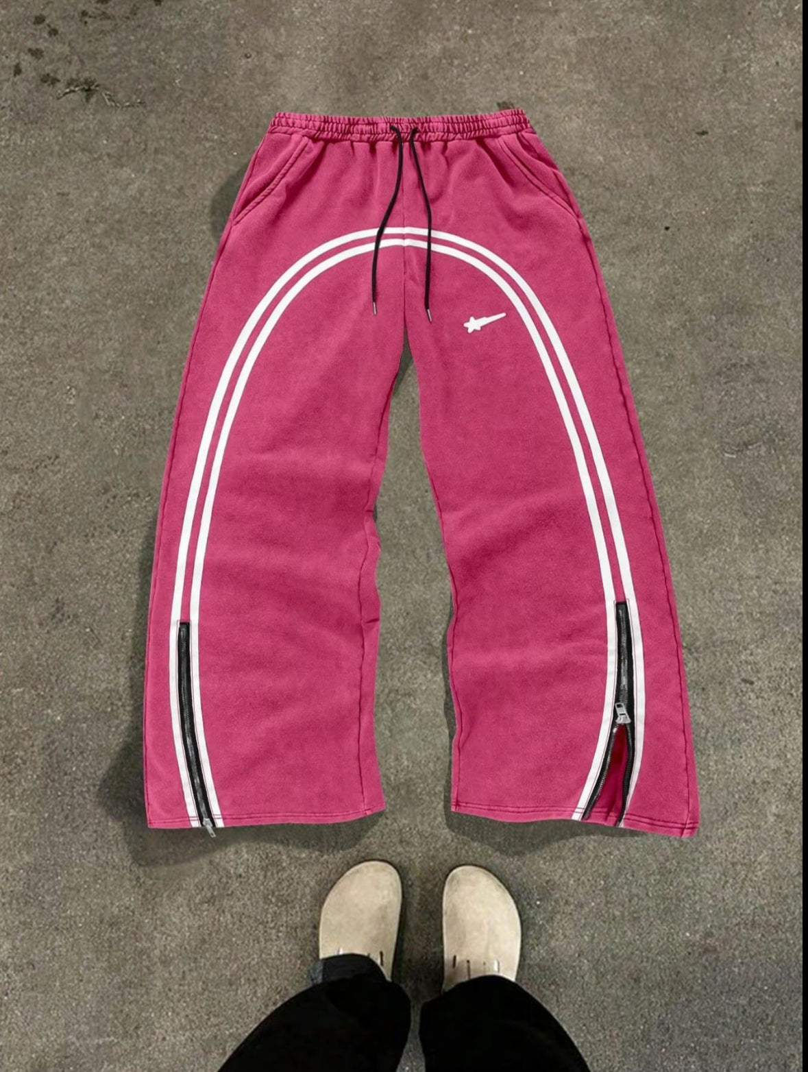Flared Zipper Star Sweats